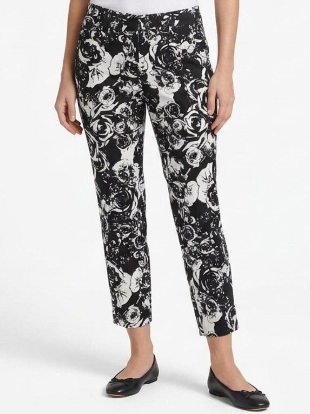 Lord & Taylor Floral "Kelly Ankle" Stretch Cotton Pant- Sz. 6